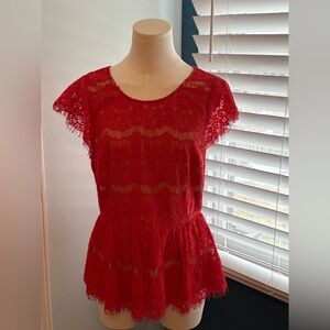 Maeve Scarlet Lace Blouse